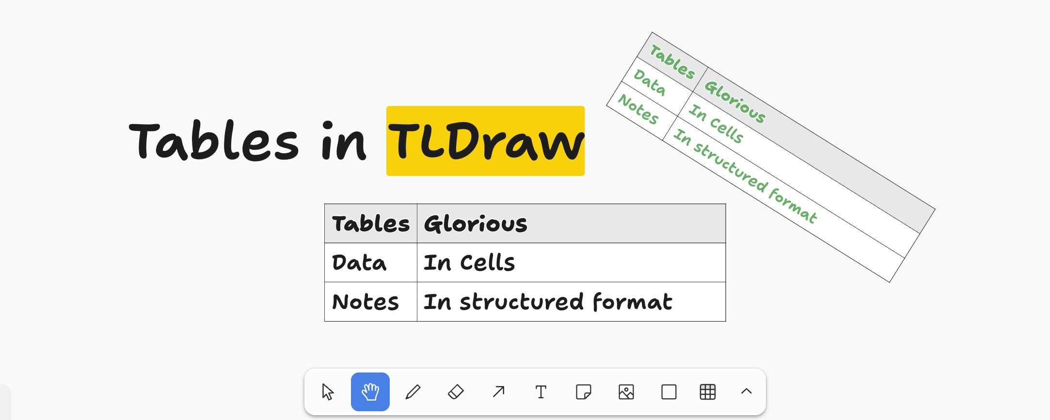 Tables in TLDraw