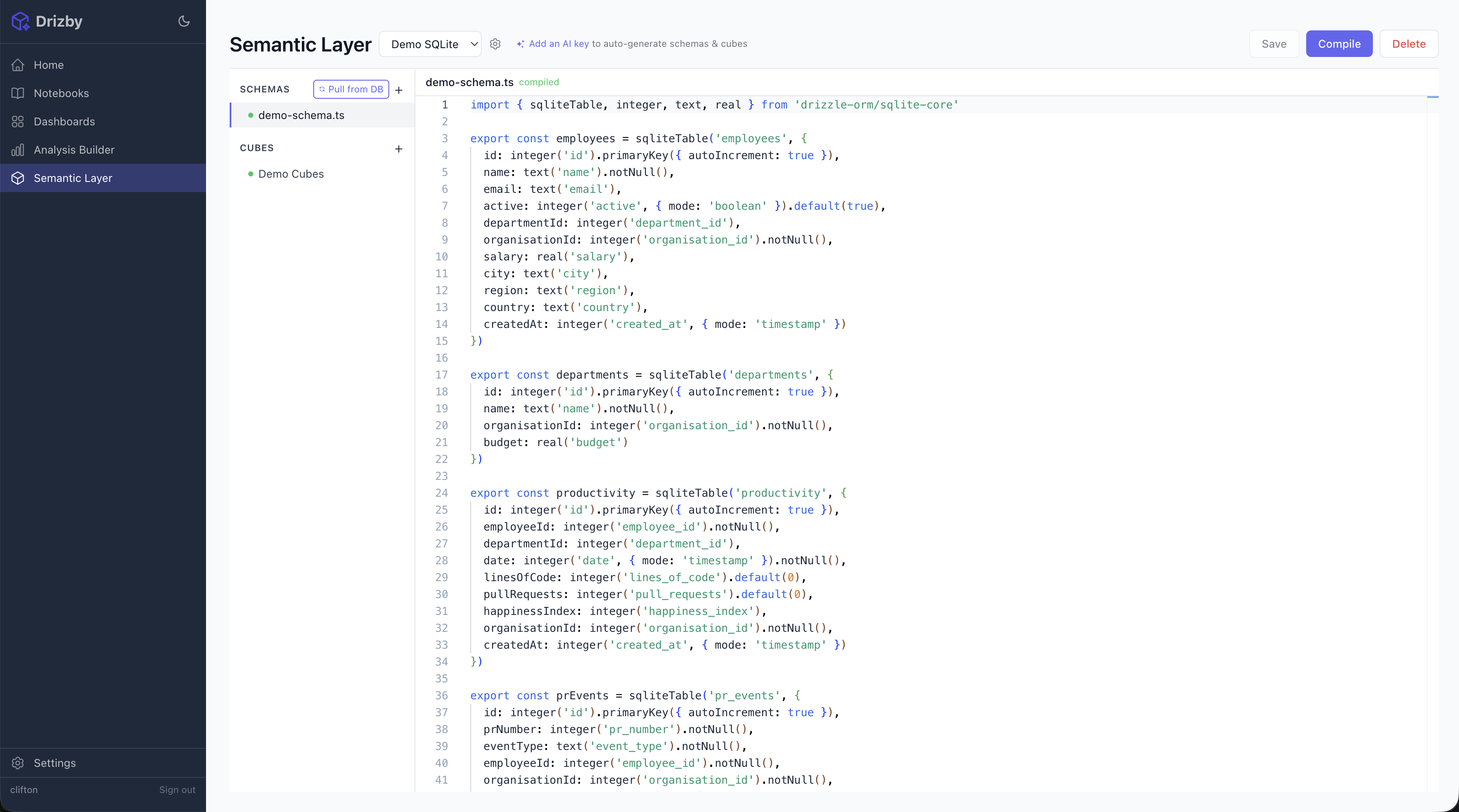 Schema introspection