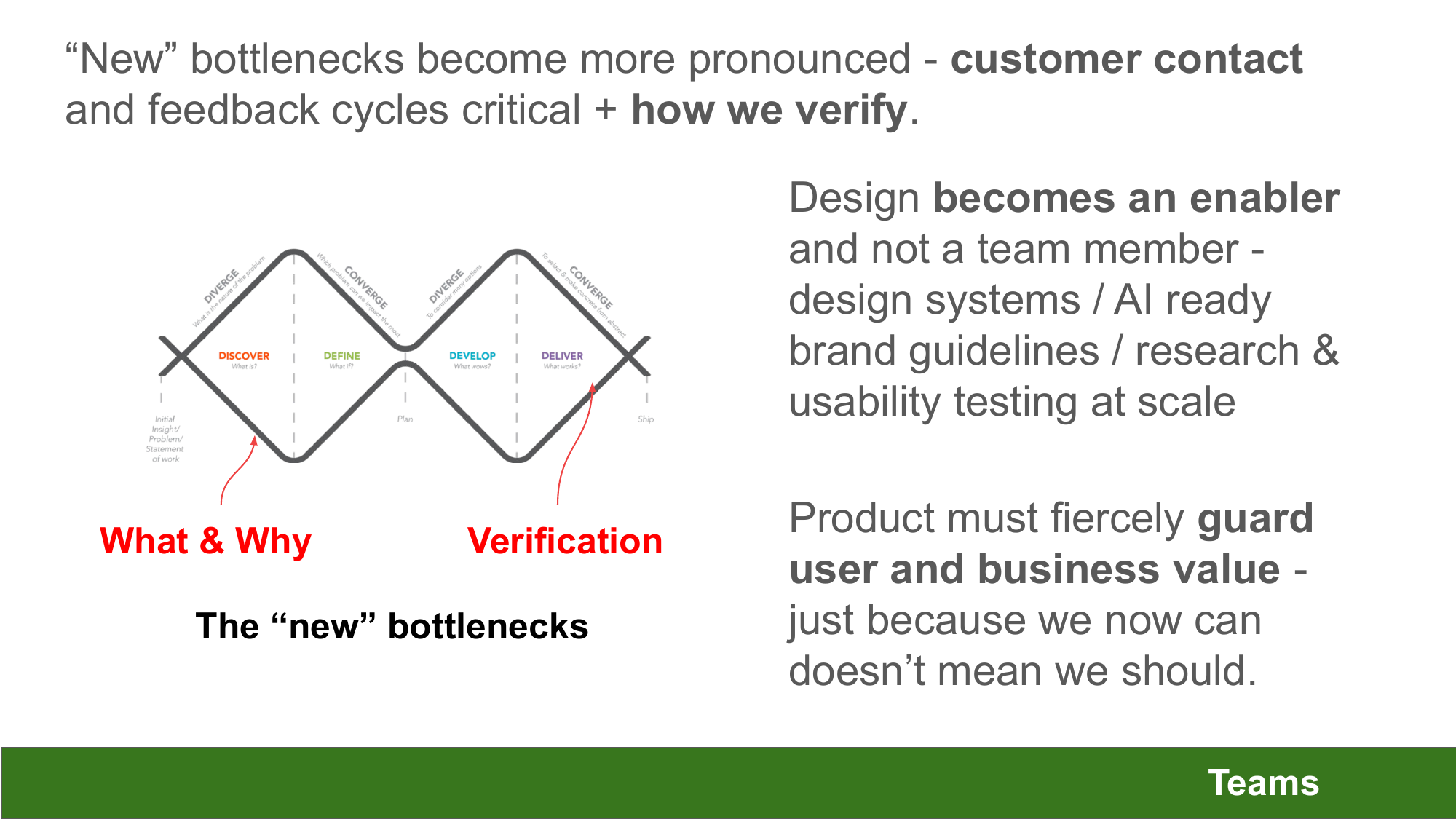 The new bottlenecks: what & why, and verification